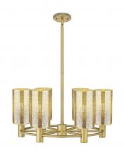 Innovations Lighting 434-6CR-BB-G434-7ME - Crown Point - 6 Light - 24 inch - Brushed Brass - Chandelier