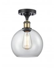 Innovations Lighting 516-1C-BAB-G122-8 - Athens - 1 Light - 8 inch - Black Antique Brass - Semi-Flush Mount