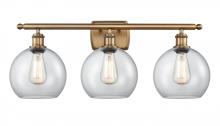 Innovations Lighting 516-3W-BB-G122 - Athens - 3 Light - 28 inch - Brushed Brass - Bath Vanity Light