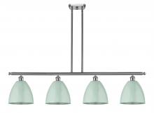 Innovations Lighting 516-4I-SN-MBD-9-SF - Plymouth - 4 Light - 48 inch - Brushed Satin Nickel - Cord hung - Island Light