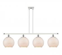 Innovations Lighting 516-4I-WPC-G121-10CSN - Farmhouse Chicken Wire - 4 Light - 48 inch - White Polished Chrome - Cord hung - Island Light
