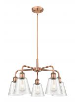 Innovations Lighting 516-5CR-AC-G454 - Caton - 5 Light - 23 inch - Antique Copper - Chandelier