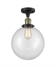 Innovations Lighting 517-1CH-BAB-G202-10-LED - Beacon - 1 Light - 10 inch - Black Antique Brass - Semi-Flush Mount
