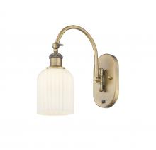 Innovations Lighting 518-1W-BB-G559-5GWH - Bridal Veil - 1 Light - 5 inch - Brushed Brass - Adjustable Swing Arm