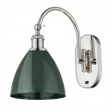 Innovations Lighting 518-1W-PN-MBD-75-GR - Plymouth - 1 Light - 8 inch - Polished Nickel - Adjustable Swing Arm