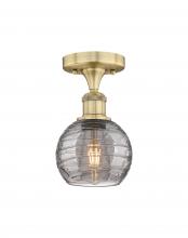 Innovations Lighting 616-1F-BB-G1213-6SM - Athens Deco Swirl - 1 Light - 6 inch - Brushed Brass - Semi-Flush Mount