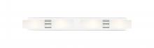 Innovations Lighting 617S-4W-PC-G617-8WH - Boreas - 4 Light - 39 inch - Polished Chrome - Bath Vanity Light