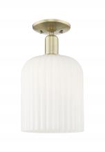 Innovations Lighting 716-1C-AB-G559-8GWH - Bridal Veil - 1 Light - 8 inch - Antique Brass - Semi-Flush Mount