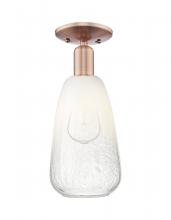 Innovations Lighting 716-1C-AC-G480-6OP - Brookhaven Almond - 1 Light - 6 inch - Antique Copper - Semi-Flush Mount