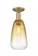 Innovations Lighting 716-1C-BB-G480-6AM - Brookhaven Almond - 1 Light - 6 inch - Brushed Brass - Semi-Flush Mount