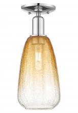 Innovations Lighting 716-1C-PC-G480-6AM - Brookhaven Almond - 1 Light - 6 inch - Polished Chrome - Semi-Flush Mount