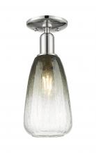 Innovations Lighting 716-1C-PN-G480-6SL - Brookhaven Almond - 1 Light - 6 inch - Polished Nickel - Semi-Flush Mount