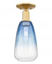 Innovations Lighting 716-1C-SG-G480-6SB - Brookhaven Almond - 1 Light - 6 inch - Satin Gold - Semi-Flush Mount