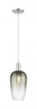 Innovations Lighting 716-1P-SN-G484-7SL - Brookhaven Flute - 1 Light - 6 inch - Brushed Satin Nickel - Cord hung - Mini Pendant