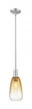 Innovations Lighting 716-1S-SN-G480-6AM - Brookhaven Almond - 1 Light - 6 inch - Brushed Satin Nickel - Mini Pendant