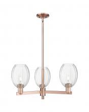 Innovations Lighting 716-3CR-AC-G459-6CL - Preston - 3 Light - 18 inch - Antique Copper - Flush Mount