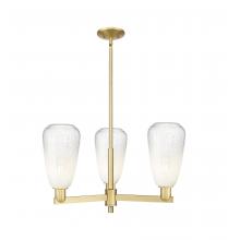 Innovations Lighting 716-3CR-SG-G480-6OP - Brookhaven Almond - 3 Light - 18 inch - Satin Gold - Flush Mount