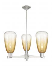 Innovations Lighting 716-3CR-SN-G480-6AM - Brookhaven Almond - 3 Light - 18 inch - Satin Nickel - Flush Mount
