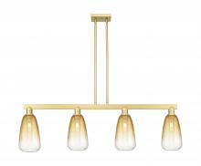 Innovations Lighting 716-4I-SG-G480-6AM - Brookhaven Almond - 4 Light - 48 inch - Satin Gold - Cord hung - Island Light