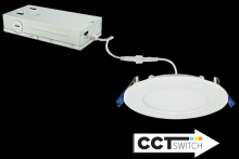 Elco Lighting ERT41DXCT5W - 4" LED PANEL LGT 12W 800LMN 5CCT 120-347V